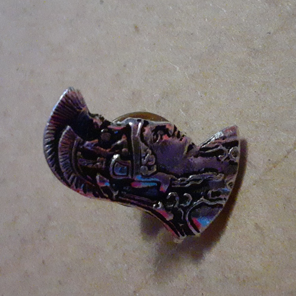 Vintage Warrior Helmet Pin